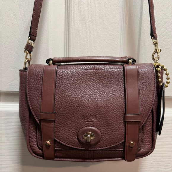 Coach Handbags - COACH Bleecker Boudreaux Pebbled Leather Mini Brooklyn Messenger Bag